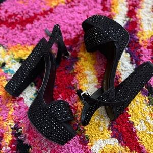Aldo Black Rhinestone Heel